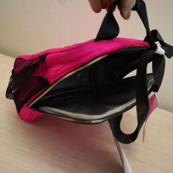 Betsey Johnson TBJ-1286 Hot Pink Insulated Lunch Tote W/Mesh Pouch - Picture 7 of 7